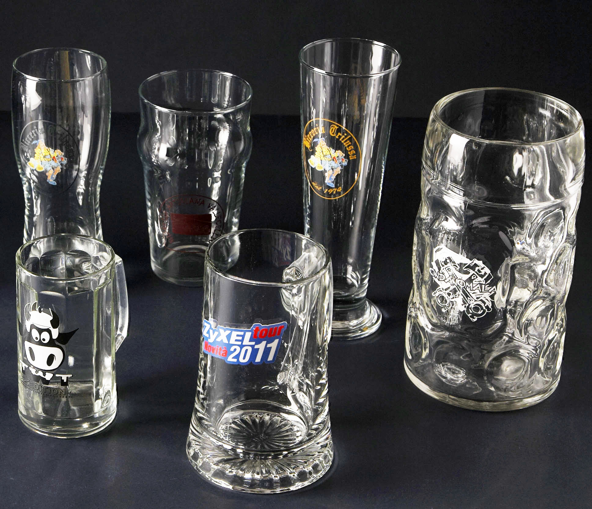 Bicchieri di ogni tipo personalizzati col logo o nome attività.